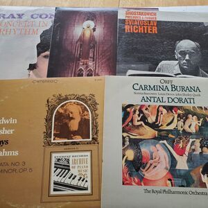 Vinyl Record 5 LP Classical Lot Richter Shostakovich Fisher Brahms Walker Gothic